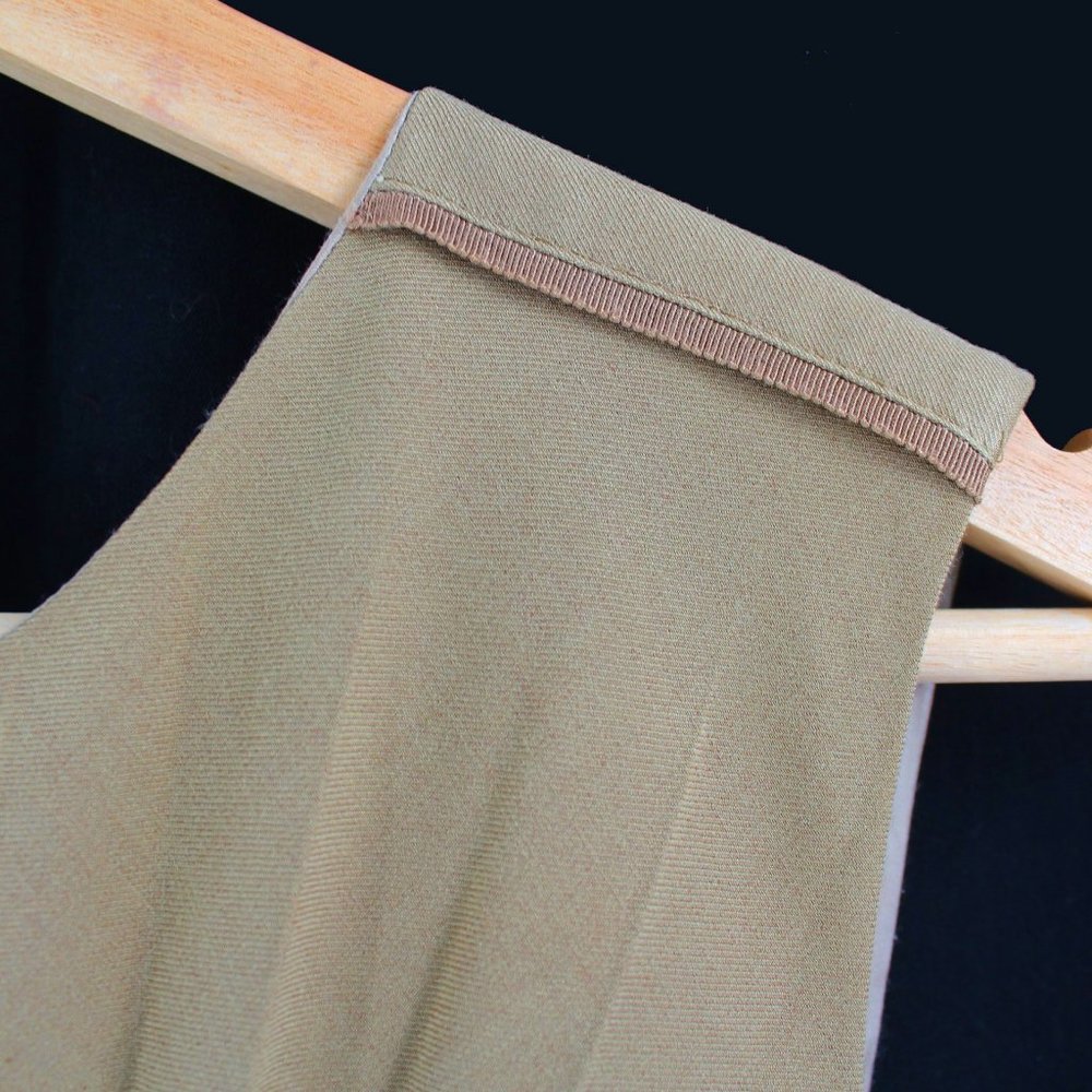 Ted Baker London Dress Radiant Accordion Pleated Sleeveless Sheath Khaki/Camel - Picture 5 of 8